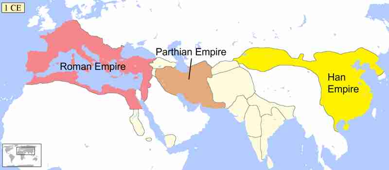 The map of Eurasia in the First Century