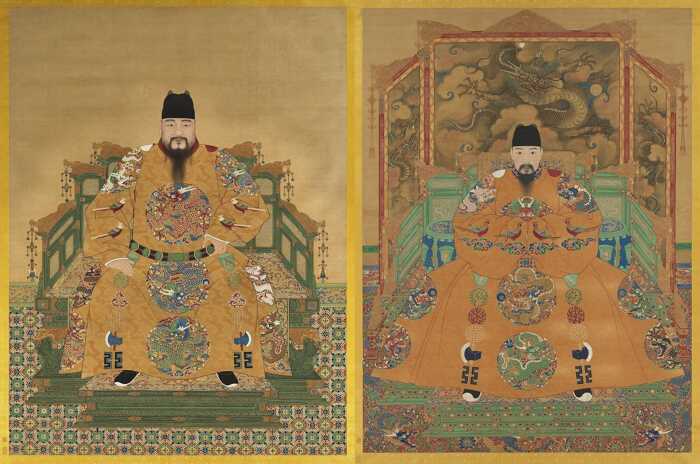 Portraits of Chenghua and Hongzhi emperors