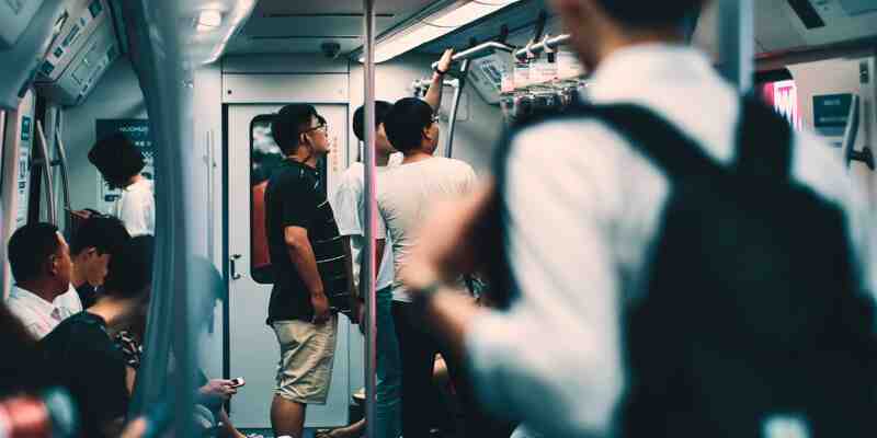 Chinese people on the subway