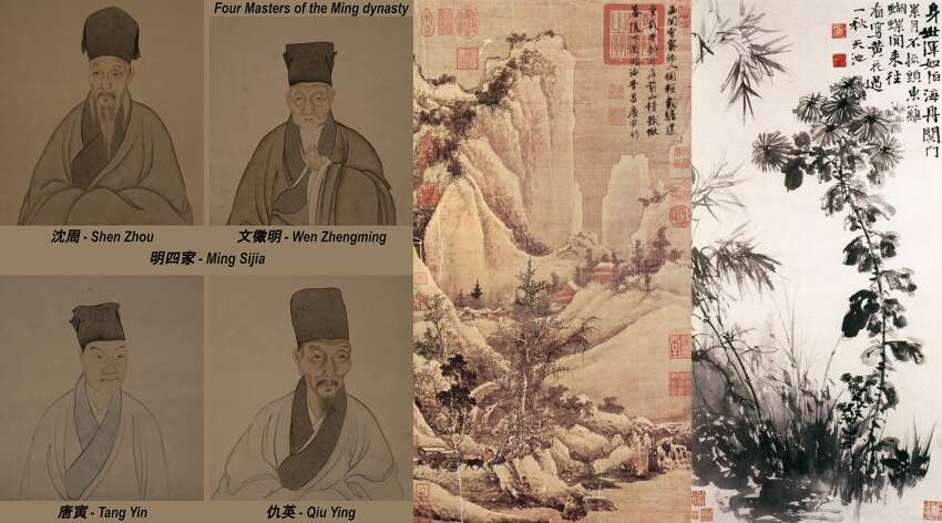 Four Masters of Ming and paintings by Tang Yin and Xu Wei