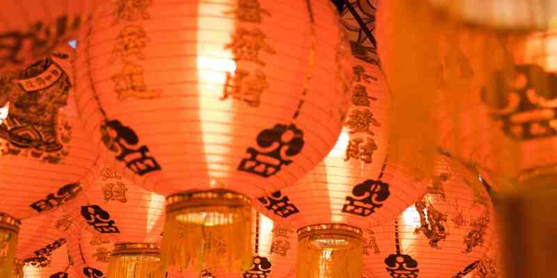Orange Chinese lanterns