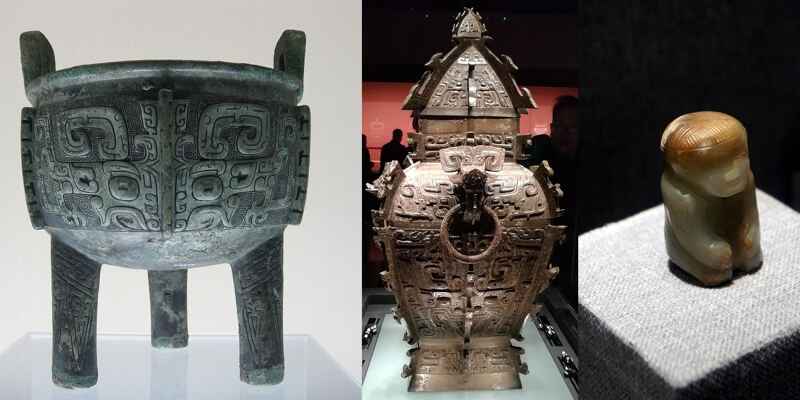 Artwork and artifacts from the Shang Dynasty