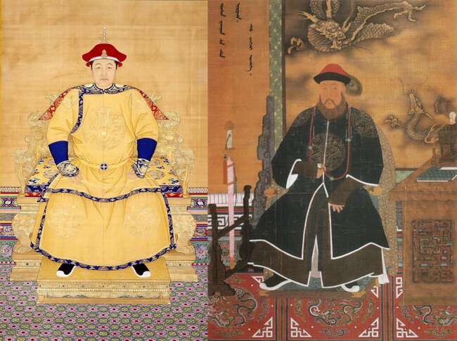 Portraits of the Shunzhi Emperor and Dorgon