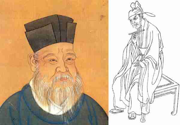 Portraits of Zhu Xi and Lu Jiuyuan