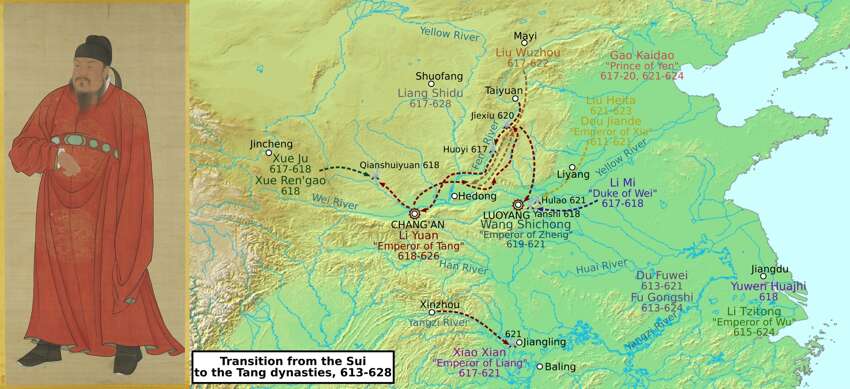 Portrait of Emperor Gaozu and transition from Sui to Tang