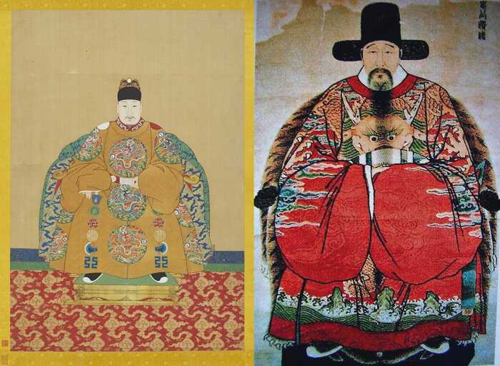 Portraits of the Wanli Emperor and Zhang Juzheng