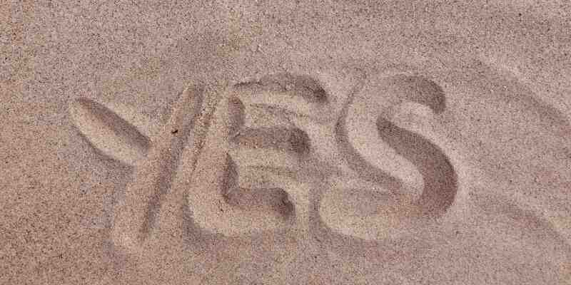 Yes in the sand