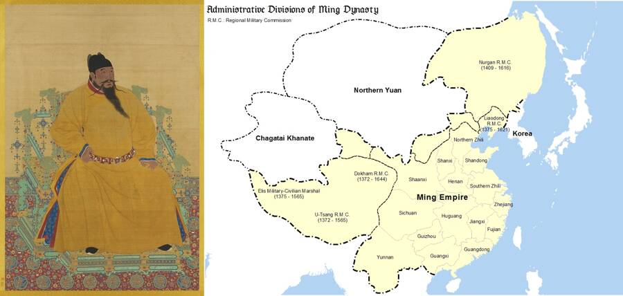 Portrait of the Yongle Emperor and the Ming Empire in 1409