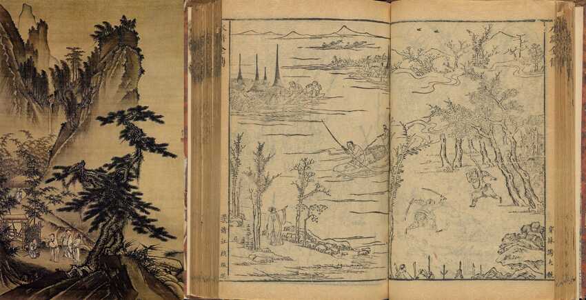 Illustrations of scenes from Romance of the Three Kingdoms and Water Margin